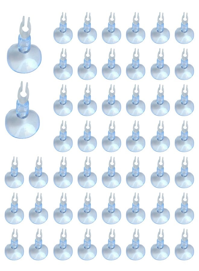 YAFIYGI 50Pcs Aquarium Suction Cups with Clips Airline Hose Holders for Tubing Small Clear Cup Clamps for Fish Tank Air Line Mini Heater Tube Holder Clamp Clips for Aquarium Air Accessories 3/16 - Image 1